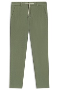Tapered-fit trousers in a cotton blend
