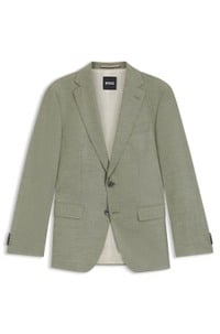 Slim-fit blazer in patterned stretch fabric