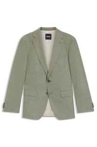 Slim-fit blazer in patterned stretch fabric