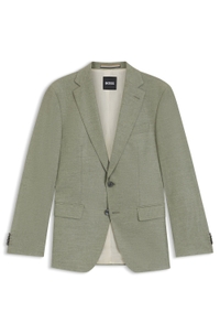 Slim-fit blazer in patterned stretch fabric
