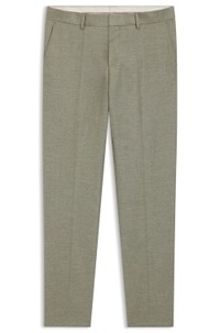 Slim-fit trousers in patterned stretch fabric