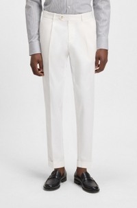 Slim-fit trousers in comfort-stretch cotton