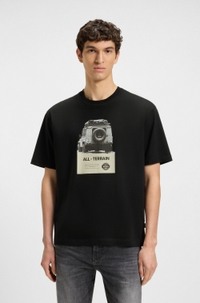Relaxed-fit T-shirt in cotton jersey with printed artwork