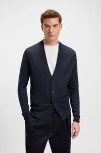 BECKHAM x BOSS cardigan in 100% cashmere