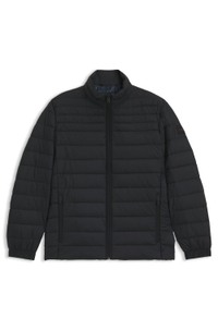 Packable slim-fit jacket with water-repellent mixed quilting