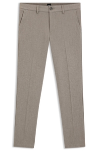 Slim-fit trousers in brushed herringbone