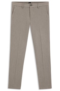 Slim-fit trousers in brushed herringbone