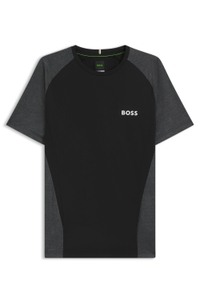 Slim-fit T-shirt in mesh jersey with contrast inserts