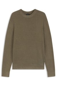 Regular-fit sweater with corduroy rib