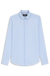 Slim-fit shirt in printed performance-stretch jersey