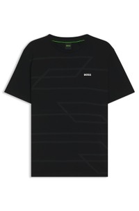 Cotton-jersey T-shirt with melange print