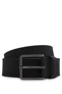 Italian-leather belt with perforated pattern