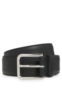Italian-leather belt with pin buckle