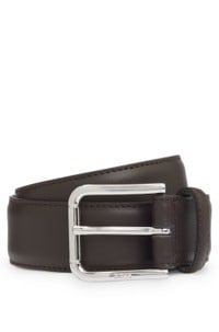 Italian-leather belt with pin buckle