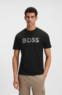 Regular-fit T-shirt in cotton with logo artwork