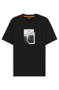 Cotton-jersey T-shirt with printed artwork