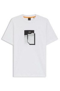 Cotton-jersey T-shirt with printed artwork