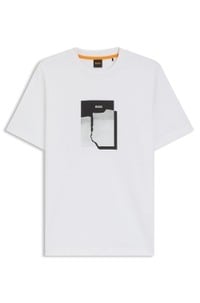 Cotton-jersey T-shirt with printed artwork