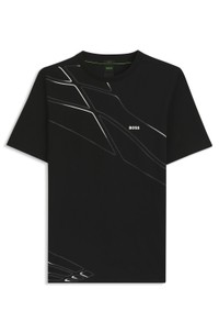 Active T-shirt in moisture-wicking stretch piqué