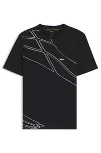 Active T-shirt in moisture-wicking stretch piqué