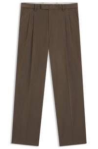 Relaxed-fit trousers in mercerised stretch cotton