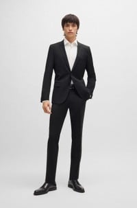 Extra-slim-fit suit in a wool blend