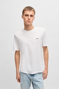 Cotton-jersey T-shirt with logo print