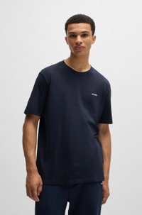 Cotton-jersey T-shirt with logo print