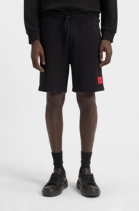 Cotton-terry shorts with logo label