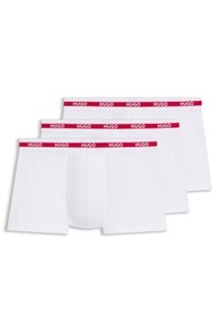 Three-pack of stretch-cotton trunks with logo waistbands