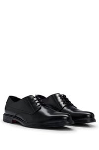 Derby shoes in nappa leather with embossed logo