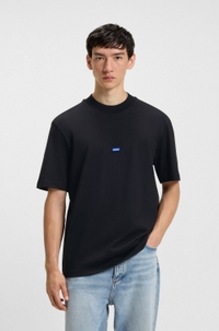 Cotton-jersey T-shirt with logo patch