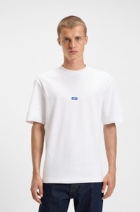 Cotton-jersey T-shirt with logo patch