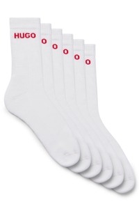 Six-pack of quarter-length socks with logo detail