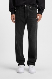 Regular-fit jeans in dark-grey denim