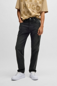 Regular-fit jeans in dark-grey denim