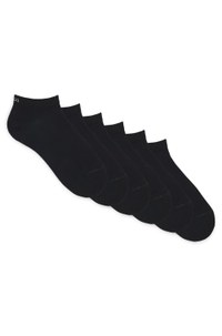 Six-pack of cotton-blend ankle socks with logos