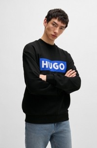 Cotton-terry sweatshirt with logo print