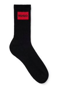 Three-pack of short socks with red logo labels