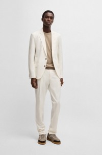 Slim-fit suit in seersucker