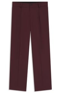 Modern-fit trousers in stretch twill with front crease