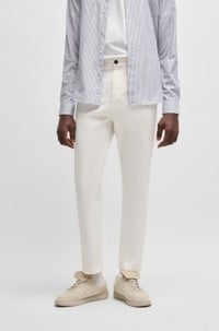 Slim-fit trousers in cotton twill
