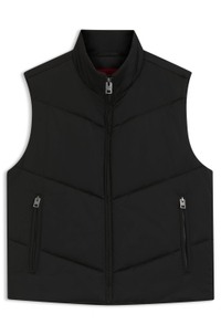 Water-repellent gilet in padded satin