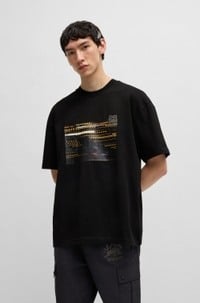 HUGO x RB cotton-jersey T-shirt with racing print