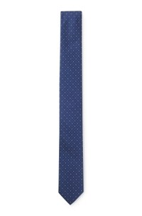 Jacquard-pattern tie blended with silk