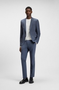 Extra-slim-fit suit in stretch dobby
