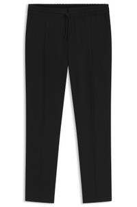 Slim-fit trousers in wool-blend twill