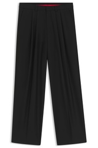 Modern-fit trousers in wool-blend twill