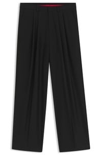Modern-fit trousers in wool-blend twill