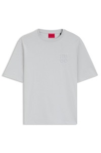 Cotton-jersey T-shirt with stacked logo